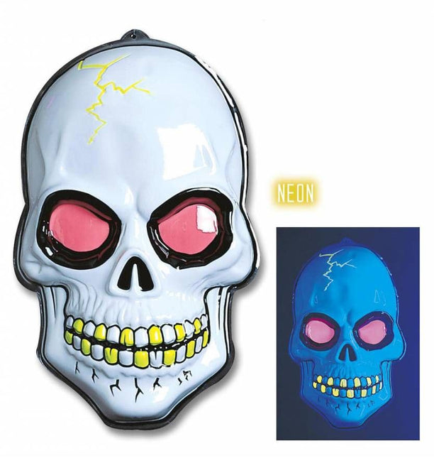 Halloweenaccessoires skelet fluoriserend56x38cm