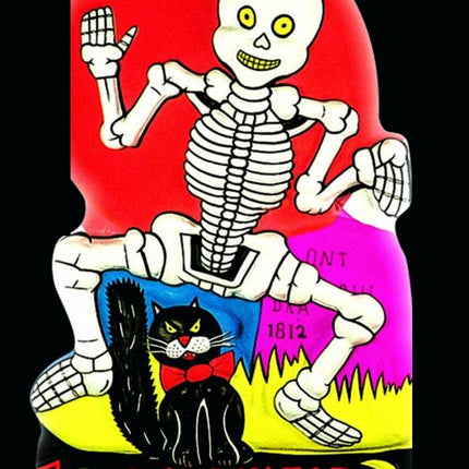 Halloweenaccessoires skelet/heks wanddecoratie 55x35cm
