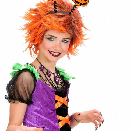 Halloweenaccessoires spiegelend hoorntje pompoen