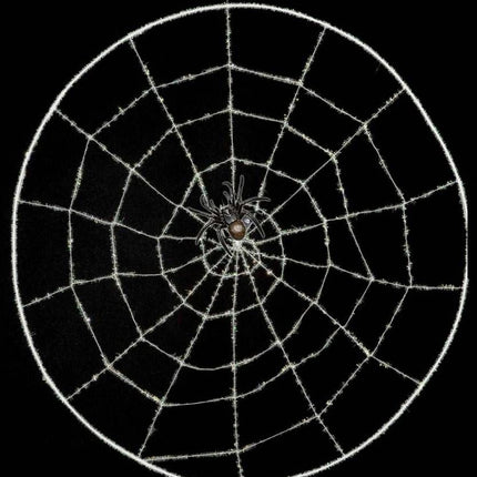 Halloweenaccessoires: Spinnenweb met spin