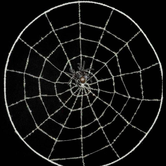 Halloweenaccessoires: Spinnenweb met spin