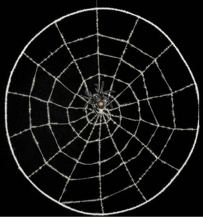 Halloweenaccessoires: Spinnenweb met spin