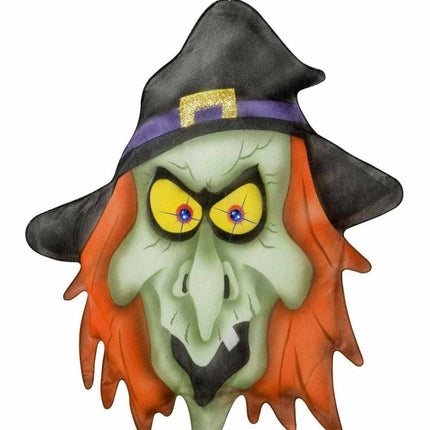 Halloweenaccessoires stoffen wanddecoatie heks