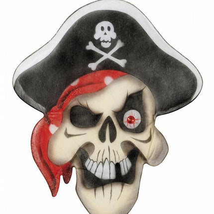 Halloweenaccessoires stoffen wanddecoratie piratenschedel