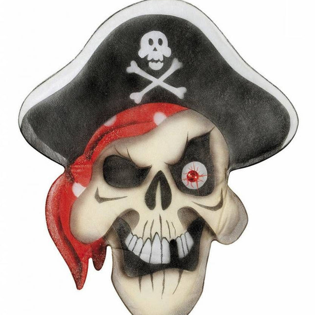 Halloweenaccessoires stoffen wanddecoratie piratenschedel