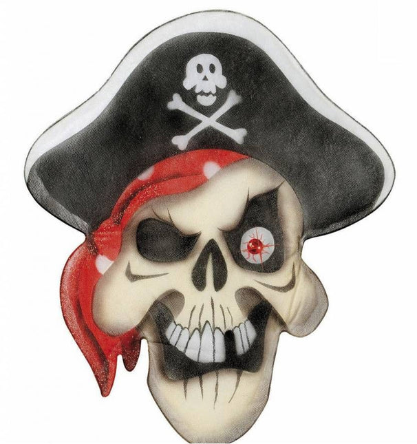 Halloweenaccessoires stoffen wanddecoratie piratenschedel
