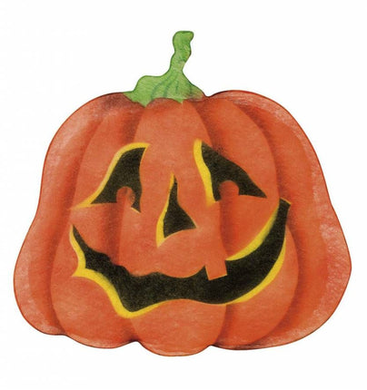 Halloweenaccessoires stoffen wanddecoratie pompoen