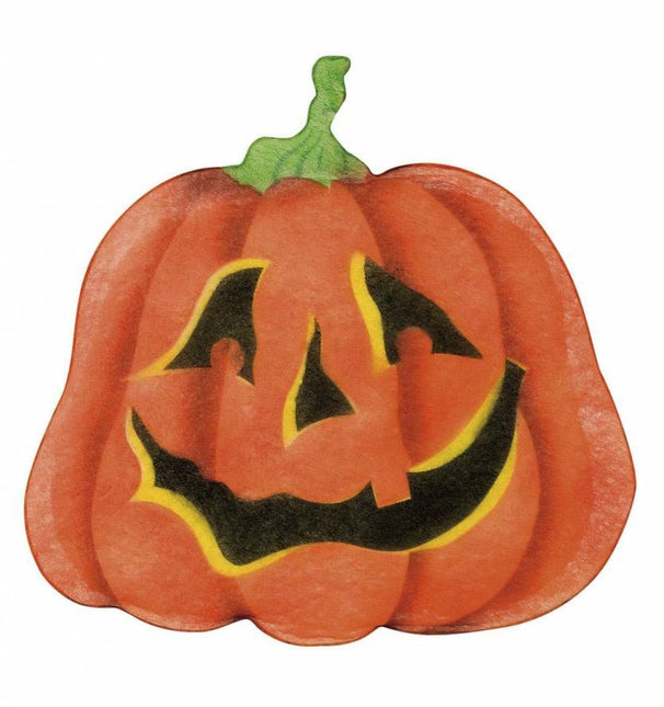 Halloweenaccessoires stoffen wanddecoratie pompoen
