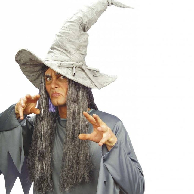 Halloweenaccessoires: Suede-look heksenhoed