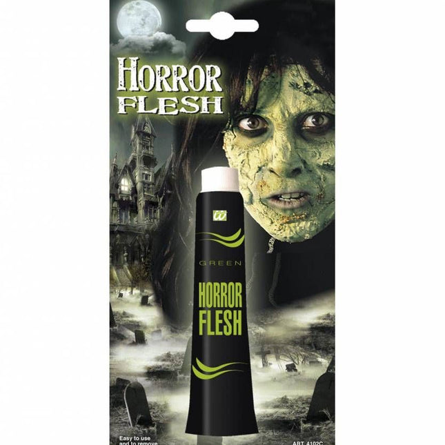 Halloweenaccessoires tube groen horror vlees