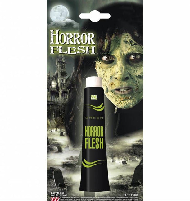 Halloweenaccessoires tube groen horror vlees