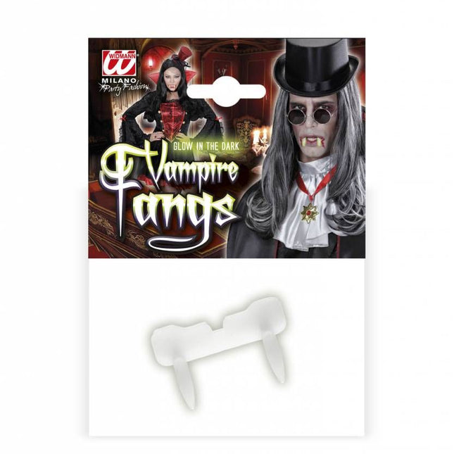 Halloweenaccessoires vampier tand lichtgevend in donker