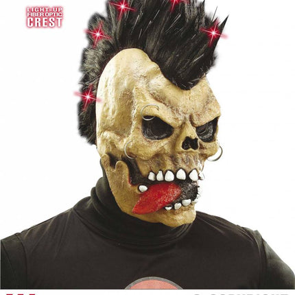 Halloweenaccessoires verlicht schedelmasker