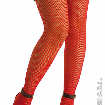 Halloweenaccessoires visnet panty rood