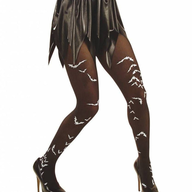 Halloweenaccessoires: Vleermuis panty's
