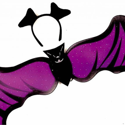 Halloweenaccessoires vleermuis set dame