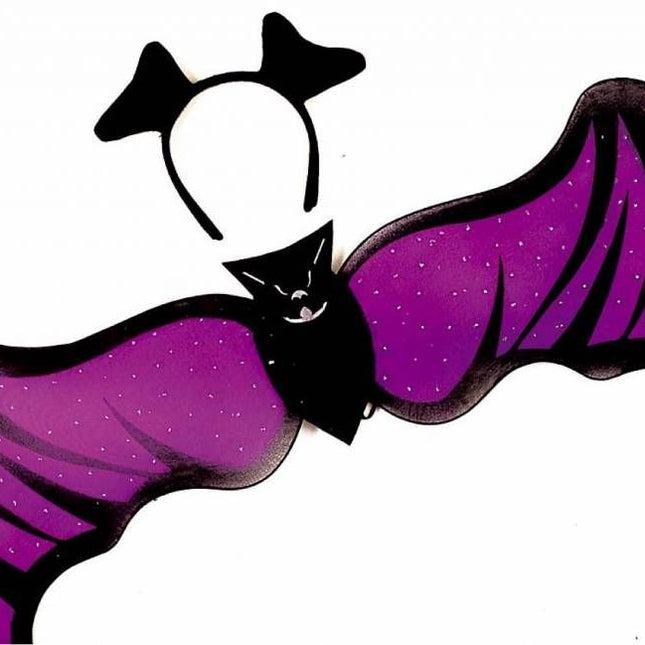 Halloweenaccessoires vleermuis set dame