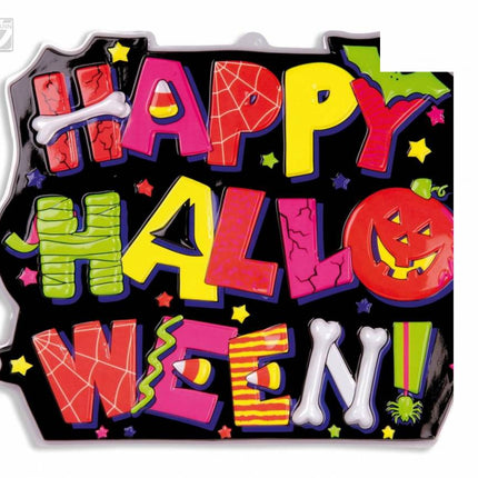Halloweenaccessoires wanddecoratie happy halloween