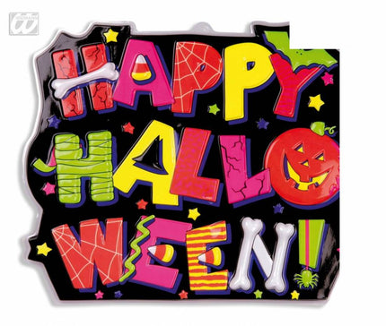Halloweenaccessoires wanddecoratie happy halloween