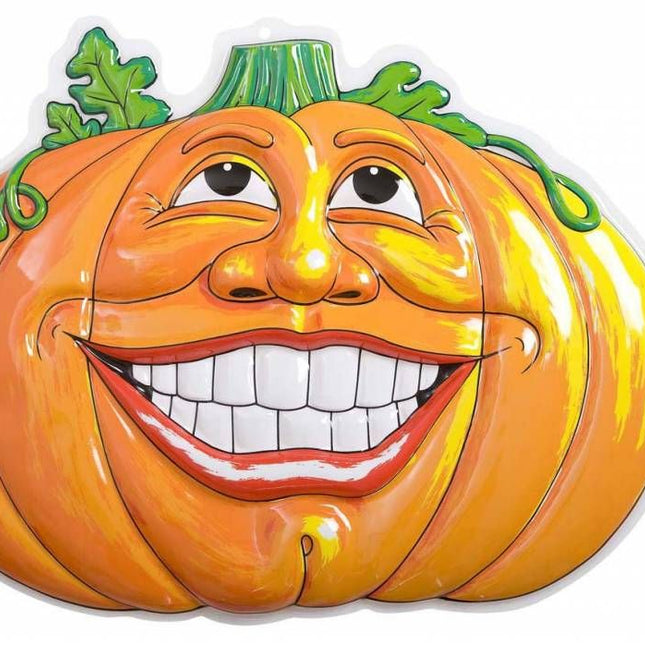 Halloweenaccessoires wanddecoratie lachende pompoen