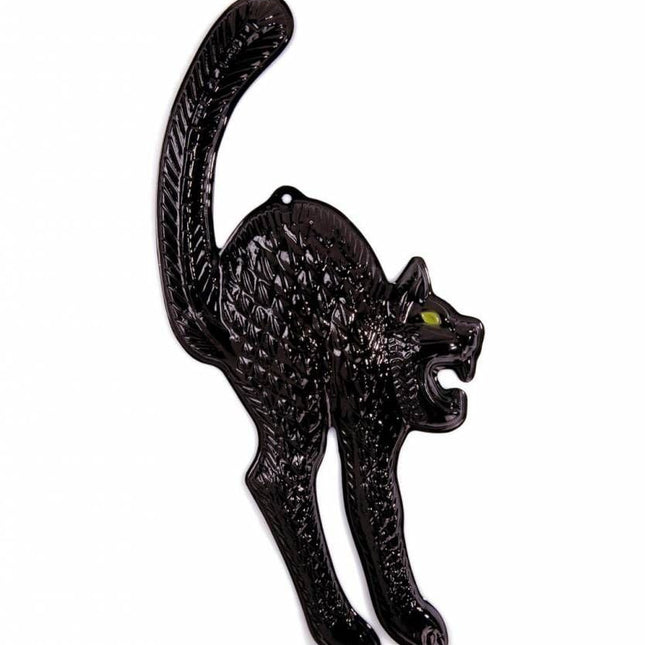 Halloweenaccessoires wanddecoratie zwarte kat lichtgevend in donker 3d