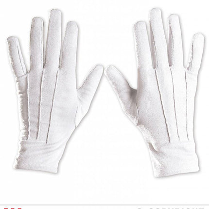 Halloweenaccessoires witte handschoenen
