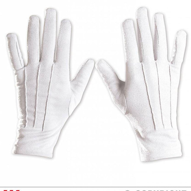 Halloweenaccessoires witte handschoenen