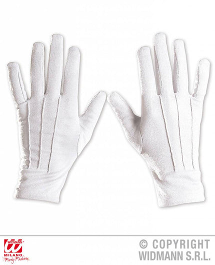 Halloweenaccessoires witte handschoenen
