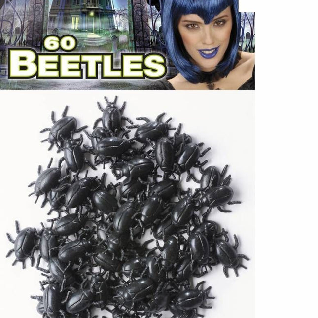 Halloweenaccessoires: Zakje met 60 kevers