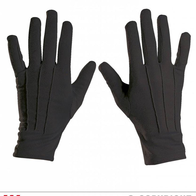 Halloweenaccessoires zwarte handschoenen