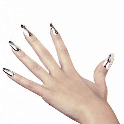Halloweenaccessoires zwarte nagels lang per 15 verpakt