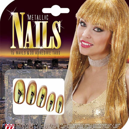 Halloweenaccessoires zwarte nagels lang per 15 verpakt