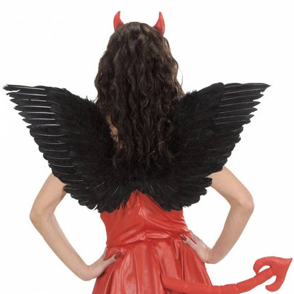 Halloweenaccessoires: Zwarte vleugels