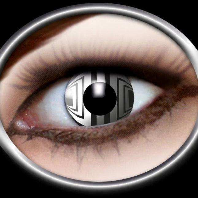 Halloweenaccessoires:Contactlens Black&White