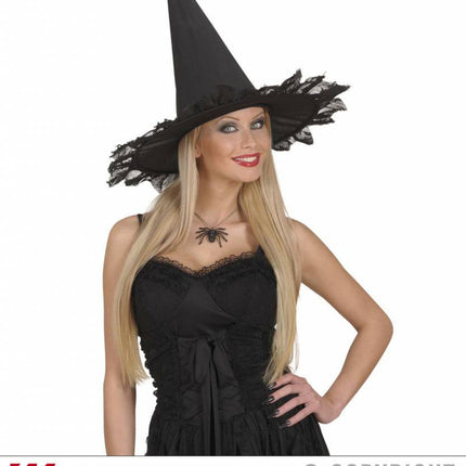 Halloweenaccessoires:Halsketting met spin
