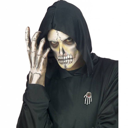 Halloweenartikel broche skelethand