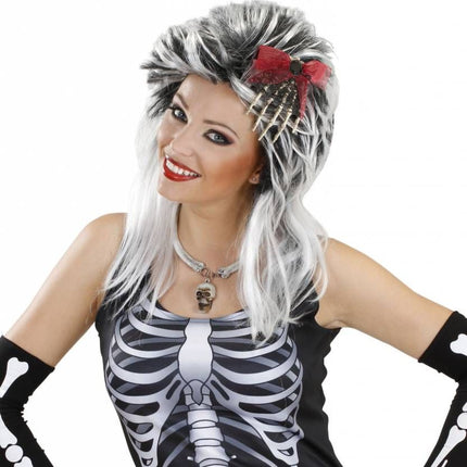 Halloweenartikel broche/haarclip skelet hand