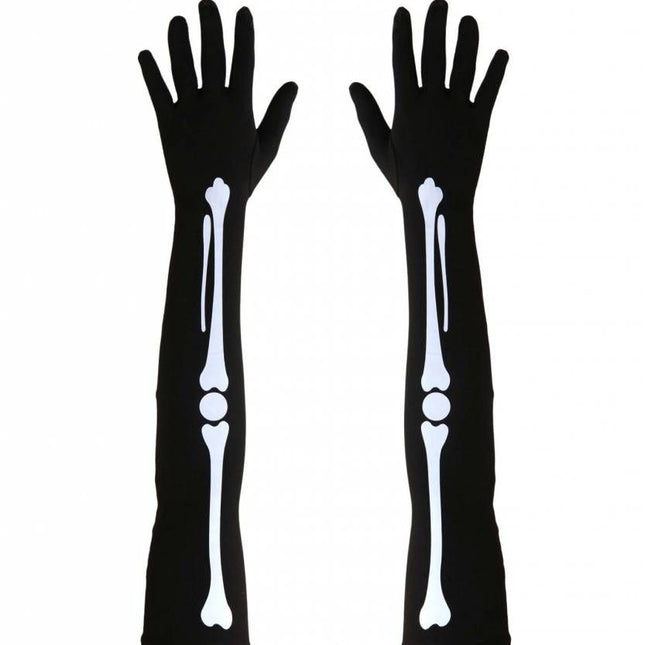 Halloweenartikel handschoenen botten