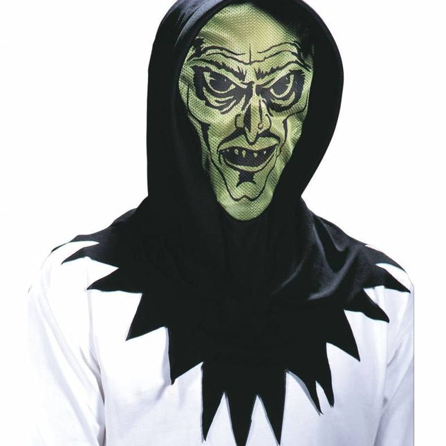 Halloweenartikel kap met horror gezicht
