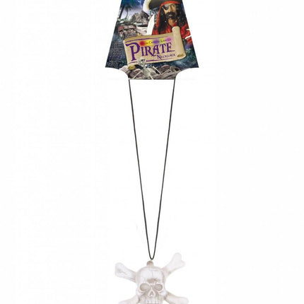 Halloweenartikel ketting schedel met licht
