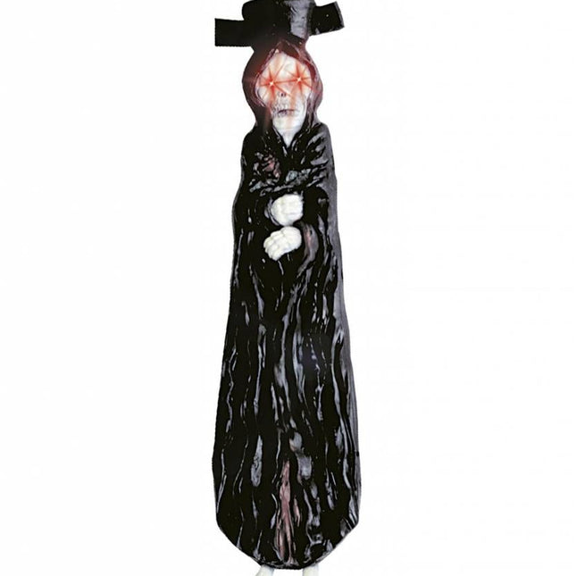 Halloweenartikel latex stropdas skelet met lichtgevende ogen