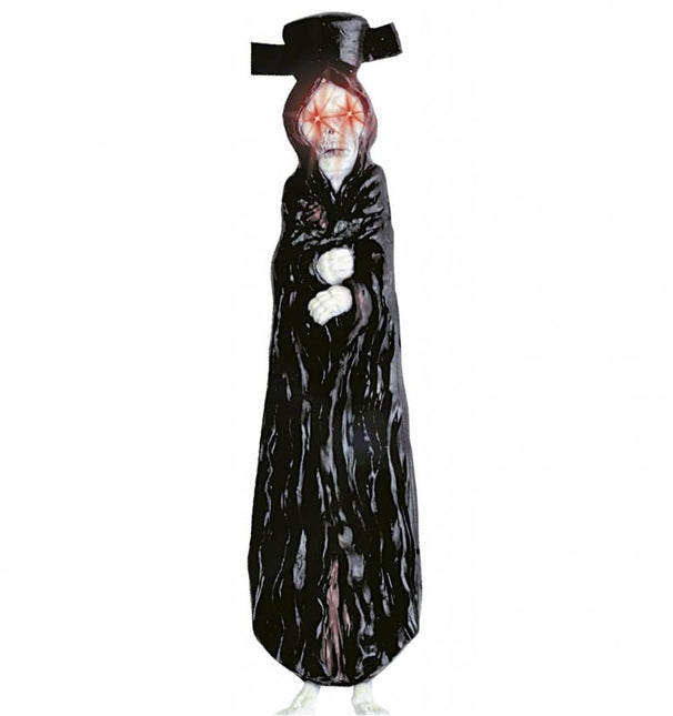 Halloweenartikel latex stropdas skelet met lichtgevende ogen