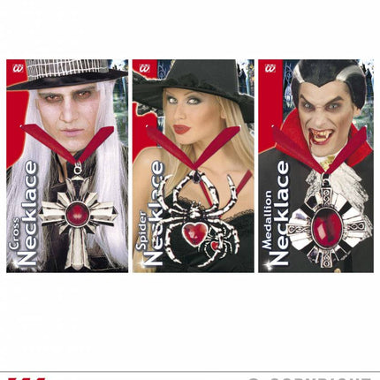Halloweenartikel luxe medaillon met steen