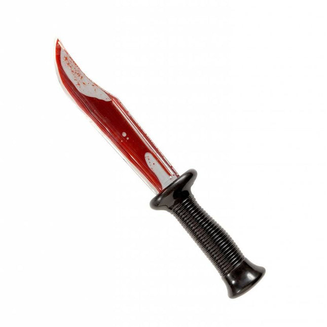 Halloweenartikel mes met bloed