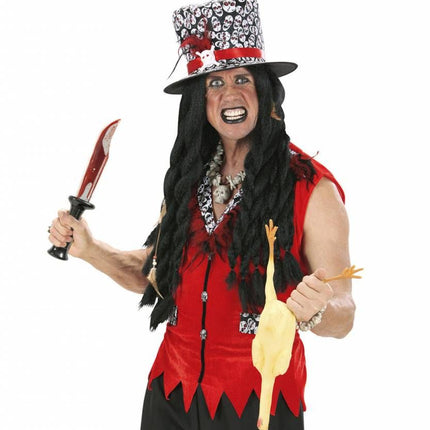 Halloweenartikel mes met bloed