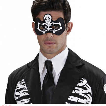 Halloweenartikel oogmasker skelet