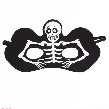 Halloweenartikel oogmasker skelet