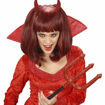 Halloweenartikel pruik Devilicious