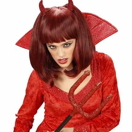 Halloweenartikel pruik Devilicious