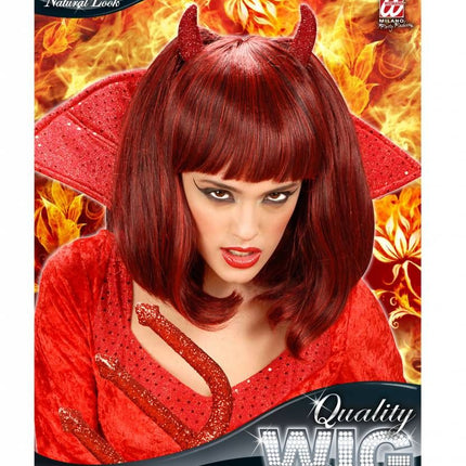 Halloweenartikel pruik Devilicious